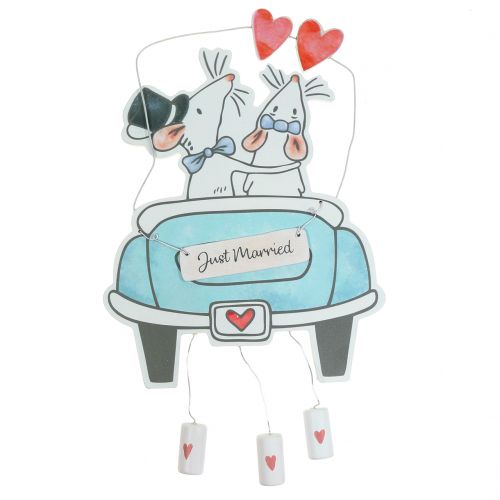 Floristik24 Colgante Deco "Just Married" 30cm x 17cm 2pcs