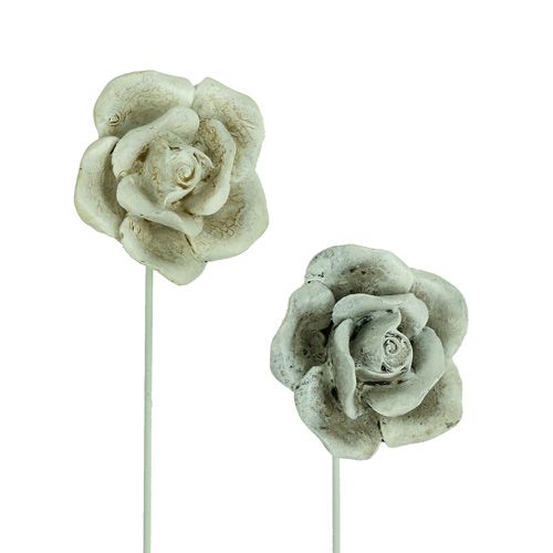 Floristik24 Rosas plug surtidas. Ø5,5cm L19cm 4 piezas
