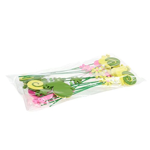 Floristik24 Enchufe caracol colorido asst. 7,5 cm 16 piezas