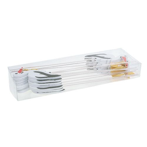 Floristik24 Enchufe cigüeña con bebé 10cm L28cm 14pcs