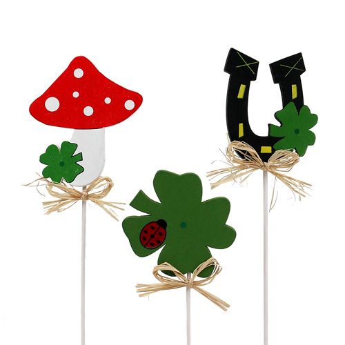 Floristik24 Conector con símbolo de la suerte 6,5-8cm 12pcs