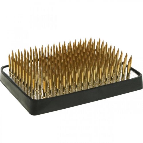 Erizo Kenzan Ikebana Rectangular Plata Latón 60×45mm