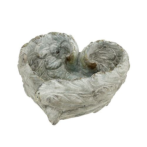 Floristik24 Cuenco enchufable en forma de corazón 15cm x 13cm H8cm