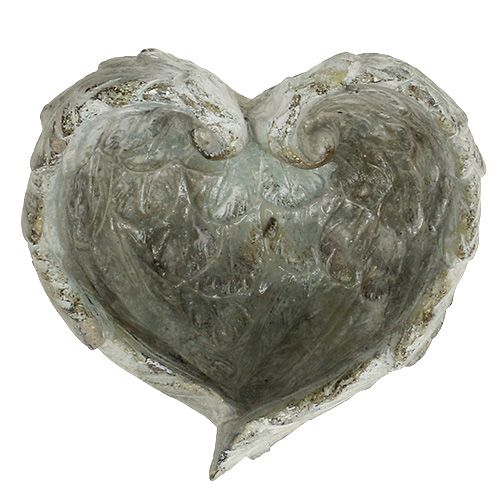 Floristik24 Cuenco enchufable en forma de corazón 15cm x 13cm H8cm