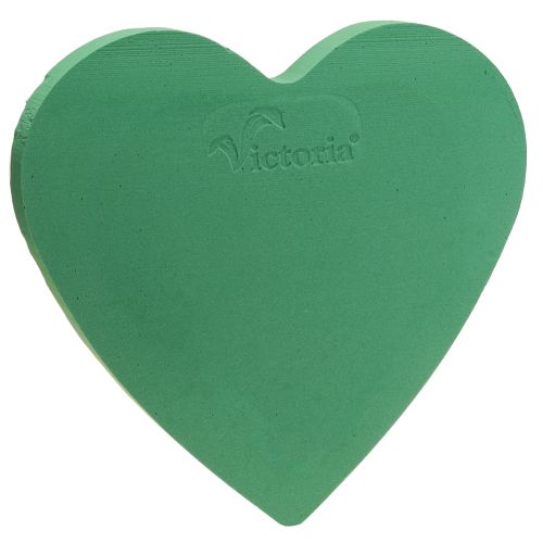 Corazón de espuma floral 38×36,5cm espuma floral húmeda verde 2 piezas