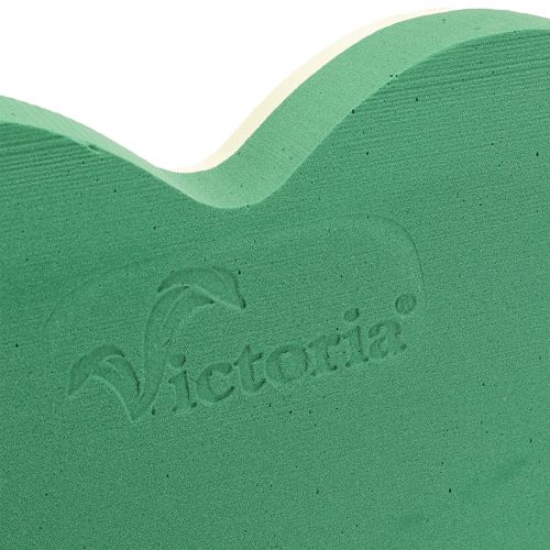 Artículo Corazón de espuma floral 38×36,5cm espuma floral húmeda verde 2 piezas