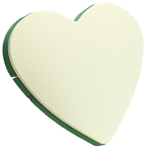Artículo Corazón de espuma floral grande espuma floral húmeda verde 48cm 2 uds