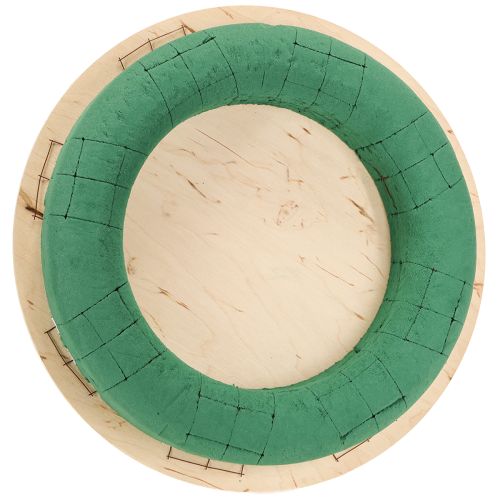 Corona de espuma floral sobre madera espuma floral húmeda verde Ø29cm