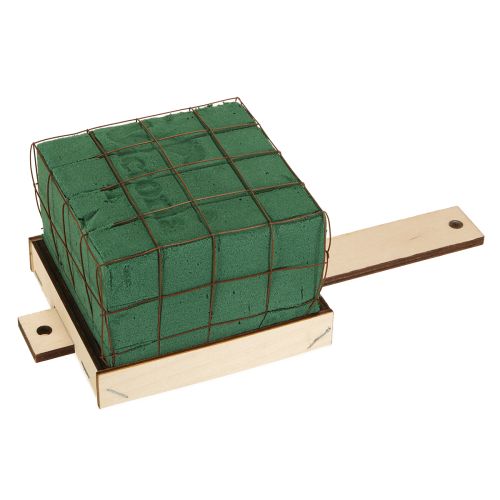 Ladrillo de espuma floral Florette Eco con madera 10×10cm