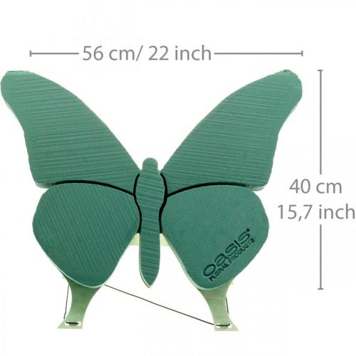 Artículo Figura floral de foam mariposa con peana 56cm x 40cm