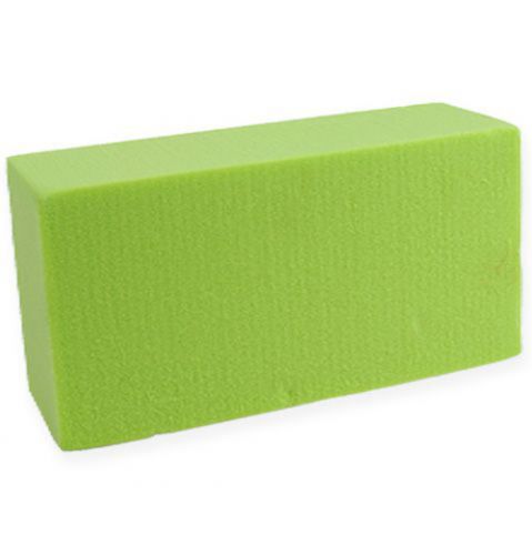 Floristik24 Ladrillos de espuma floral arcoíris verde lima 4 piezas