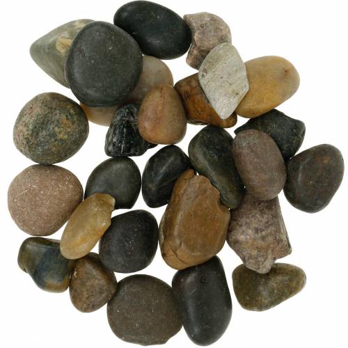 Floristik24 River Pebbles Natural Claro y Oscuro 2-3cm 1kg