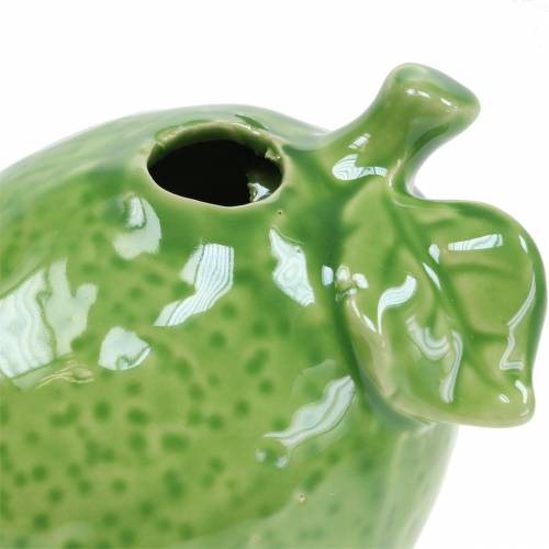 Floristik24 Jarrón de gres verde lima 10cm