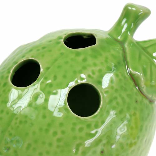 Floristik24 Jarrón de gres Verde Lima Limón 15cm