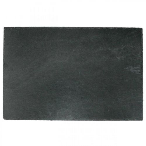 Floristik24 Pizarra natural, bandeja piedra, pizarra antracita 45×30cm