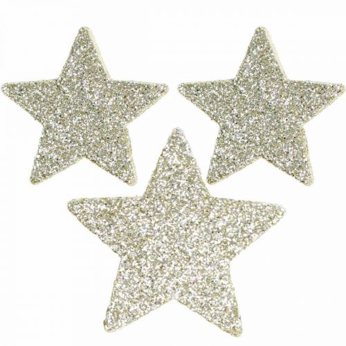 Floristik24 Adorno scatter Adorno scatter navideño estrellas doradas Ø4/5cm 40p