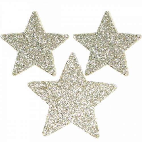 Floristik24 Adorno scatter Adorno scatter navideño estrellas doradas Ø4/5cm 40p