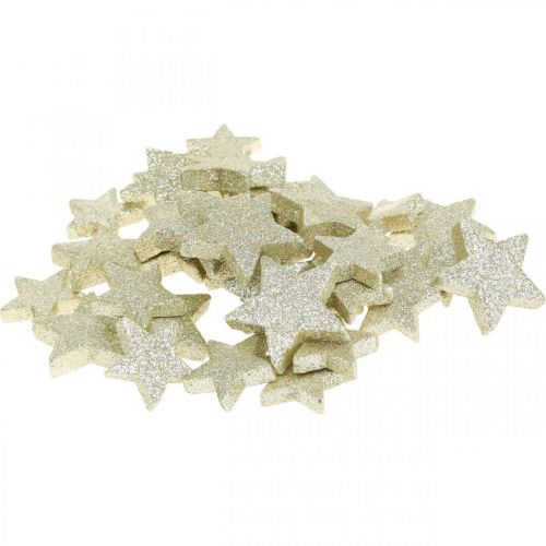 Floristik24 Adorno scatter Adorno scatter navideño estrellas doradas Ø4/5cm 40p