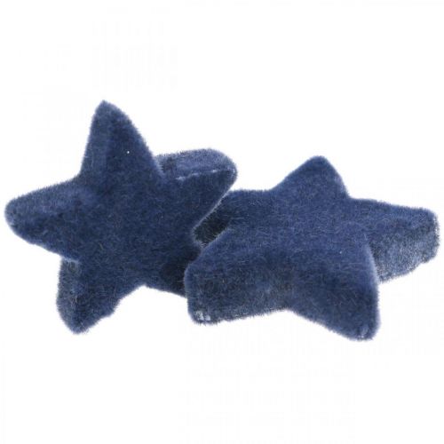 Artículo Chispas navideñas, estrellas, azul Ø4/5cm 40p