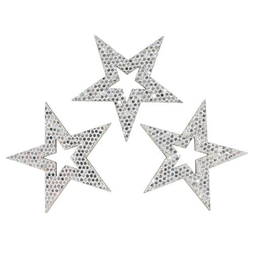 Deco star silver para esparcir 4cm 48pcs