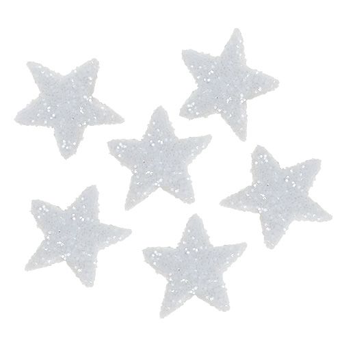 Floristik24 Estrella purpurina 1,5cm para espolvorear blanco 144pcs