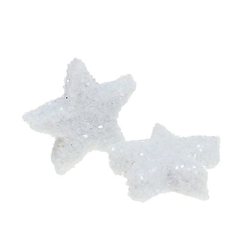 Floristik24 Estrella purpurina 1,5cm para espolvorear blanco 144pcs