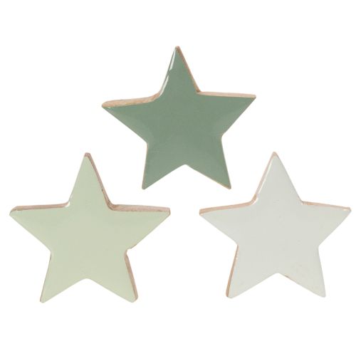 Juego de estrellas decorativas de madera para mesa y alféizar, 5 cm, 9 piezas | Floristik24.es
