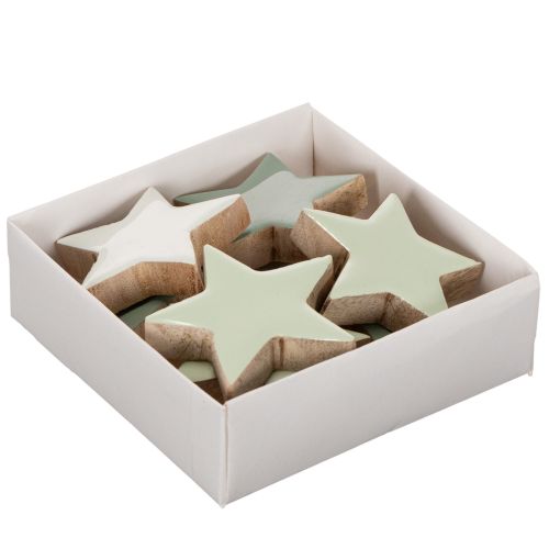 Juego de estrellas decorativas de madera para mesa y alféizar, 5 cm, 9 piezas | Floristik24.es