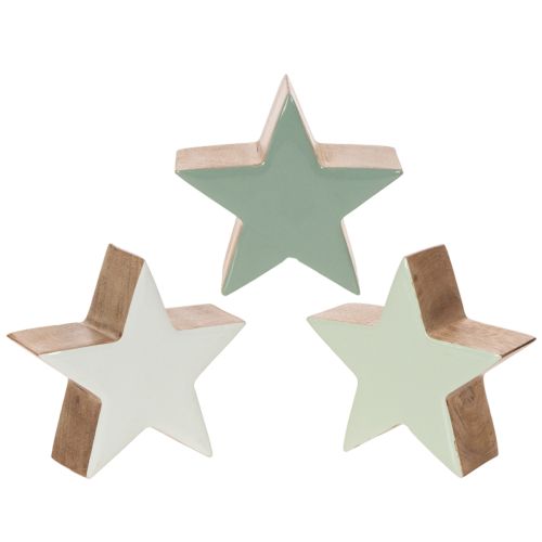 Figura decorativa en forma de estrella, decoración de mesa, 10 cm, 3 piezas comprar | Floristik24.es