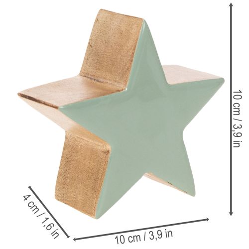 Figura decorativa en forma de estrella, decoración de mesa, 10 cm, 3 piezas | Floristik24.es