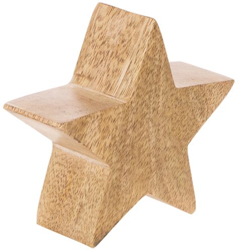 Figura decorativa en forma de estrella, decoración de mesa, 10 cm, 3 piezas | Floristik24.es