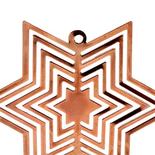 Floristik24 Estrella metal cobre 6cm 24pcs