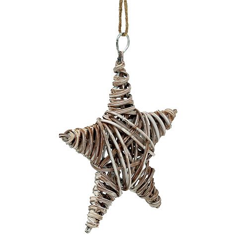 Artículo Estrella de parra marrón claro 15cm para colgar 1 pieza