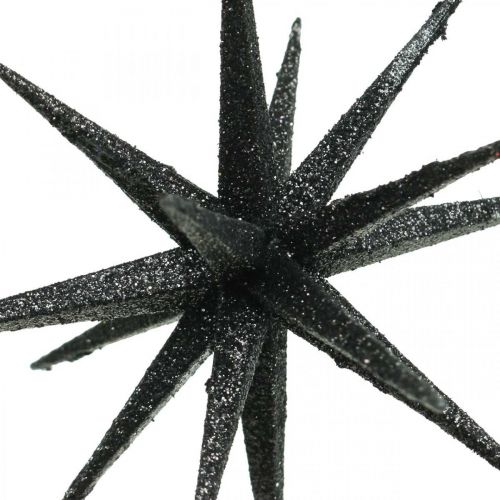 Floristik24 Adorno navideño estrellas para colgar negro Ø15cm 4uds