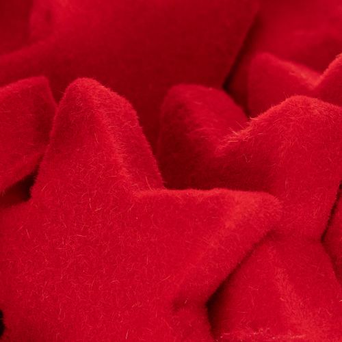 Pequeña estrella decorativa, adorno esparcido flocado, 5 cm, 40 unidades | Floristik24.es