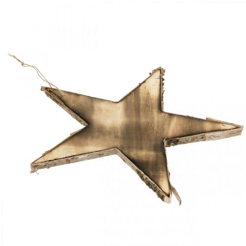 Floristik24 Decoraciones para árboles de Navidad estrella de madera natural, flameado Al 25cm