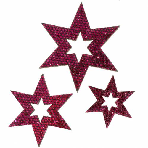 Artículo Decoración para controlar Star Purple 3-5cm 48 piezas