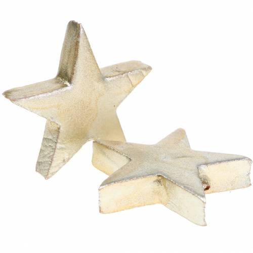 Deco star champagne 4cm 12pcs