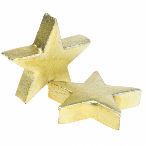 Floristik24 Deco estrellas doradas 4cm 12pcs