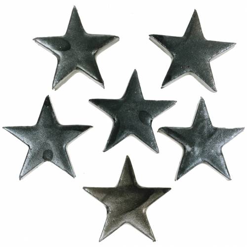 Artículo Deco estrella gris 4cm 12pcs