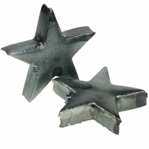 Floristik24 Deco estrellas gris 4cm 12uds