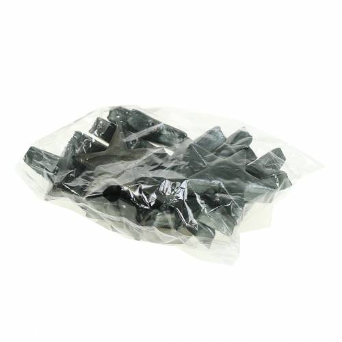 Floristik24 Deco estrellas gris 4cm 12uds