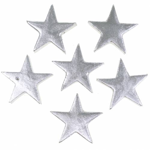 Floristik24 Deco estrellas plata 4cm 12pcs