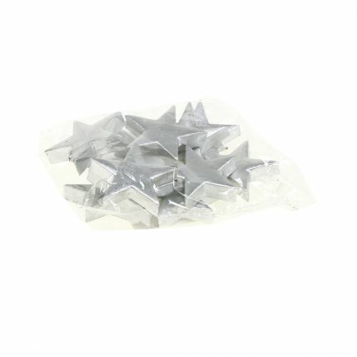 Floristik24 Deco estrellas plata 4cm 12pcs