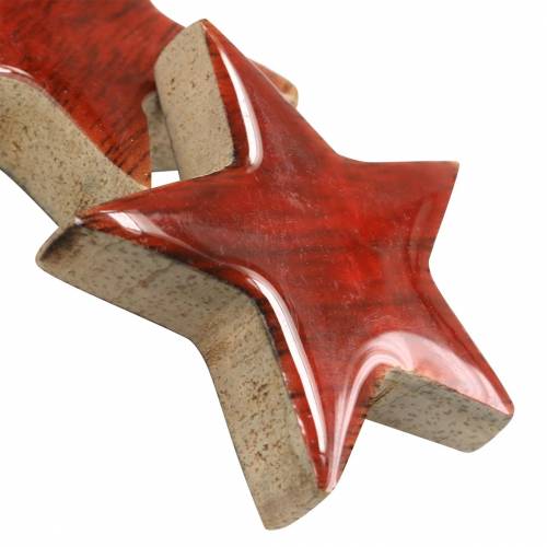 Floristik24 Decoración dispersa estrella mango pintado de rojo 5×5cm 16 piezas