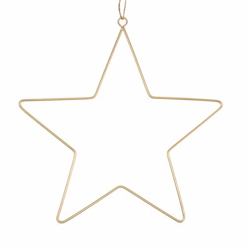 Decoración estrella para colgar metal dorado Ø35cm 4pcs