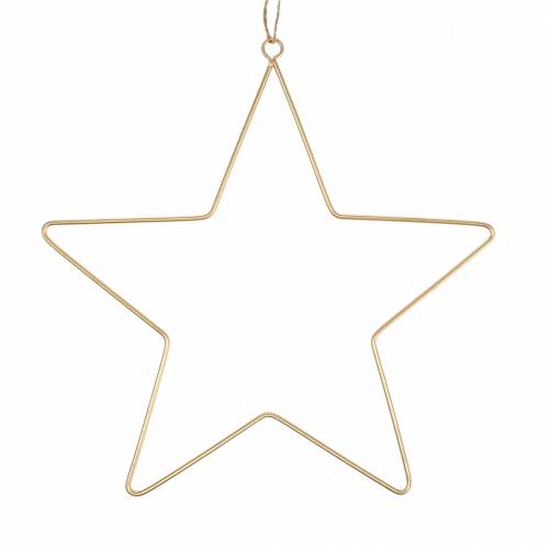 Artículo Decoración estrella para colgar metal dorado Ø35cm 4pcs