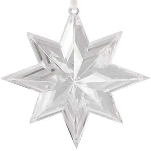 Artículo Estrella plastico transparente para colgar 15cm 6ud