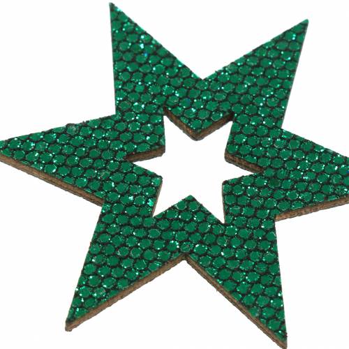 Artículo Decoración para controlar estrella verde 3-5cm 48pcs