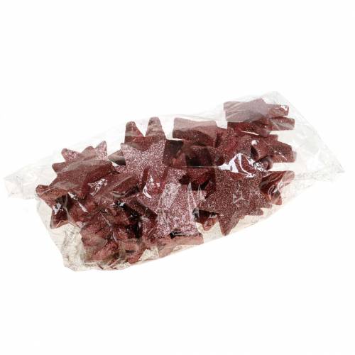 Floristik24 Estrella con purpurina espolvorear decoración 6.5cm rosa 36pcs